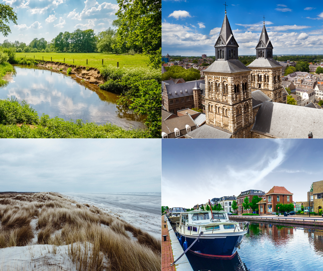 Zuid-Limburg, Twente, Drenthe en Friesland